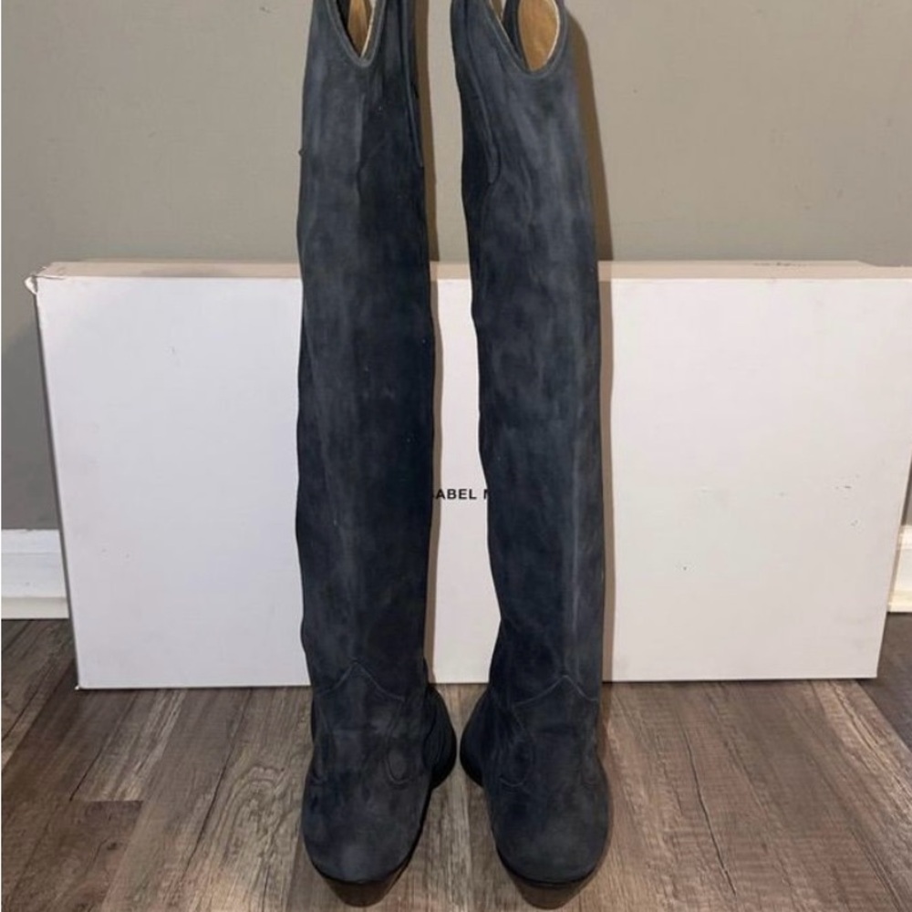 Isabel Marant Black Over-the-Knee Heeled Boots - Picture 4 of 14